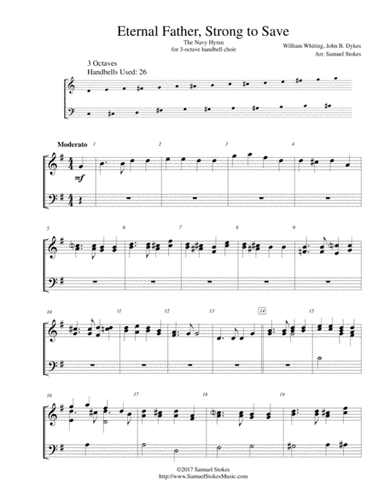 Eternal Father, Strong to Save (The Navy Hymn) - for 3-octave handbell choir (arr. Samuel Stokes)