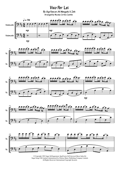 Vivo Per Lei (arr. Nicolás Cortés Castillo)
