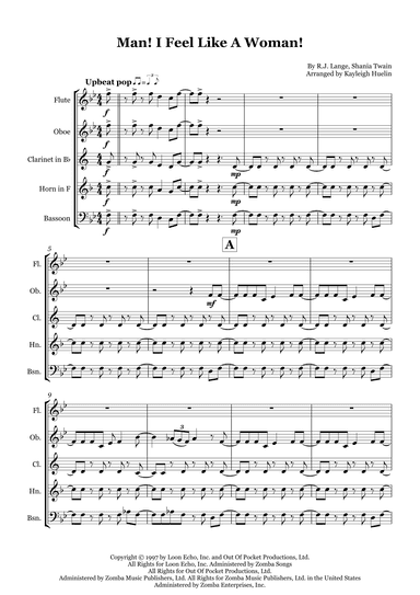 Man! I Feel Like A Woman! (arr. Kayleigh Huelin)