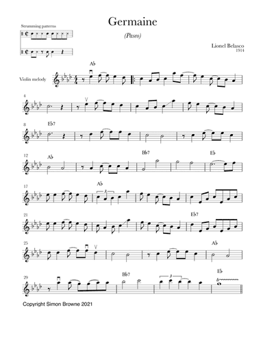 Germaine (paseo) for violin and guitar (arr. Simon Browne)