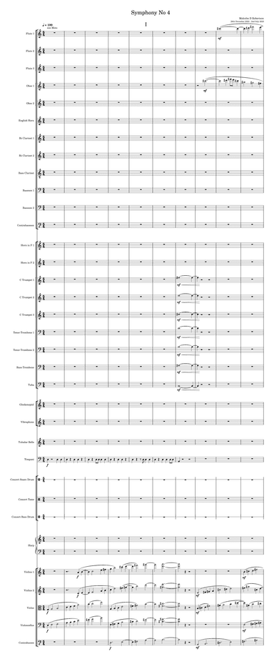 Symphony No 4 for large orchestra - Score Only