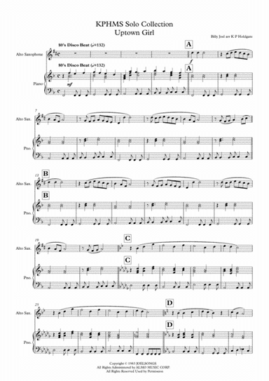 Uptown Girl (arr. Kevin P Holdgate)