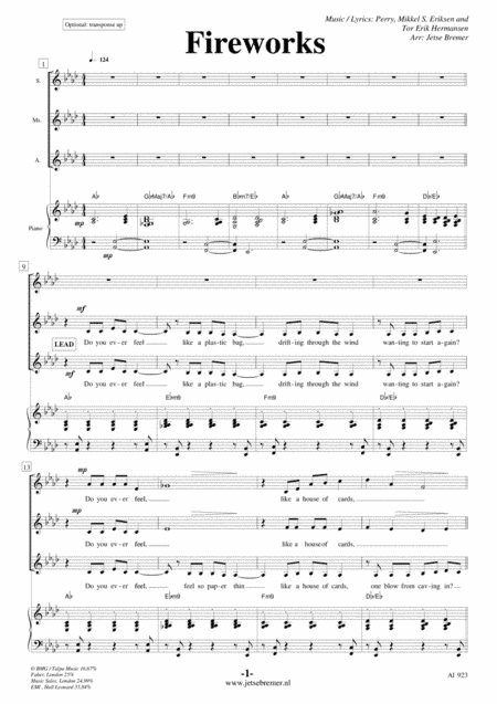 Firework (arr. Jetse Bremer)