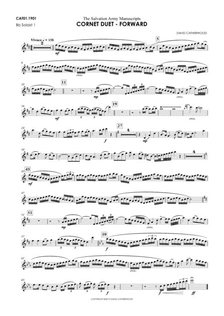 Cornet Duet - 'Forward' by David Catherwood (with Brass Band accompaniment)