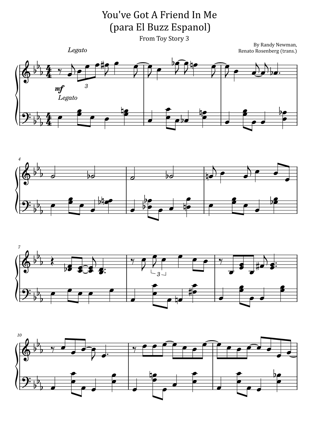 You've Got A Friend In Me (para El Buzz Espanol) (arr. poon)