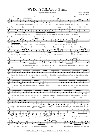 We Don't Talk About Bruno (arr. Arr. Neda)
