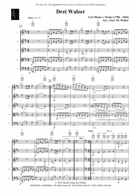 Three Waltz (arr. Gert Th. Walter)