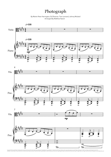 Photograph (arr. Matthew pyeon)