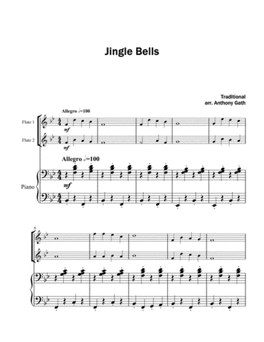 Jingle Bells - 2 Flutes and Piano (arr. Anthony Gath)