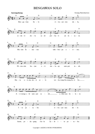 Bengawan Solo (arr. Jazzica Music)