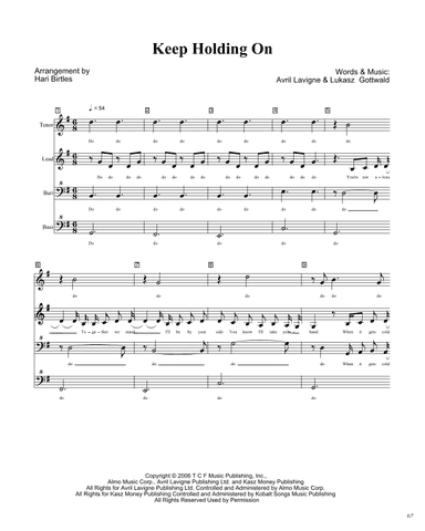 Keep Holding On (arr. Hari Birtles)