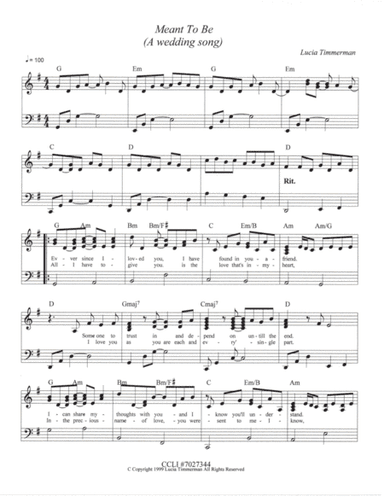 Meant To Be (Wedding Song)