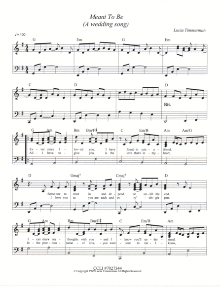 Meant To Be (Wedding Song)