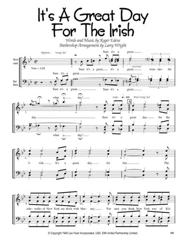 It's A Great Day For The Irish (arr. Larry Wright)