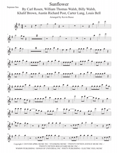 Sunflower (arr. Kevin Busse)