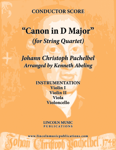 Pachelbel - Canon in D Major (for String Quartet) (arr. Kenneth Abeling)