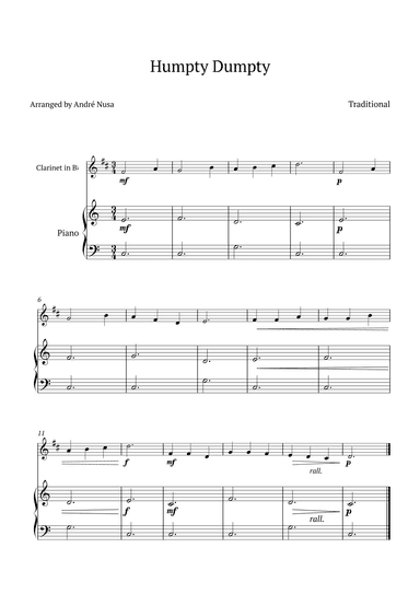 Humpty Dumpty (arr. André Nusa)