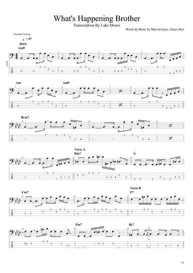 What's Happening Brother (arr. Luke Moore)