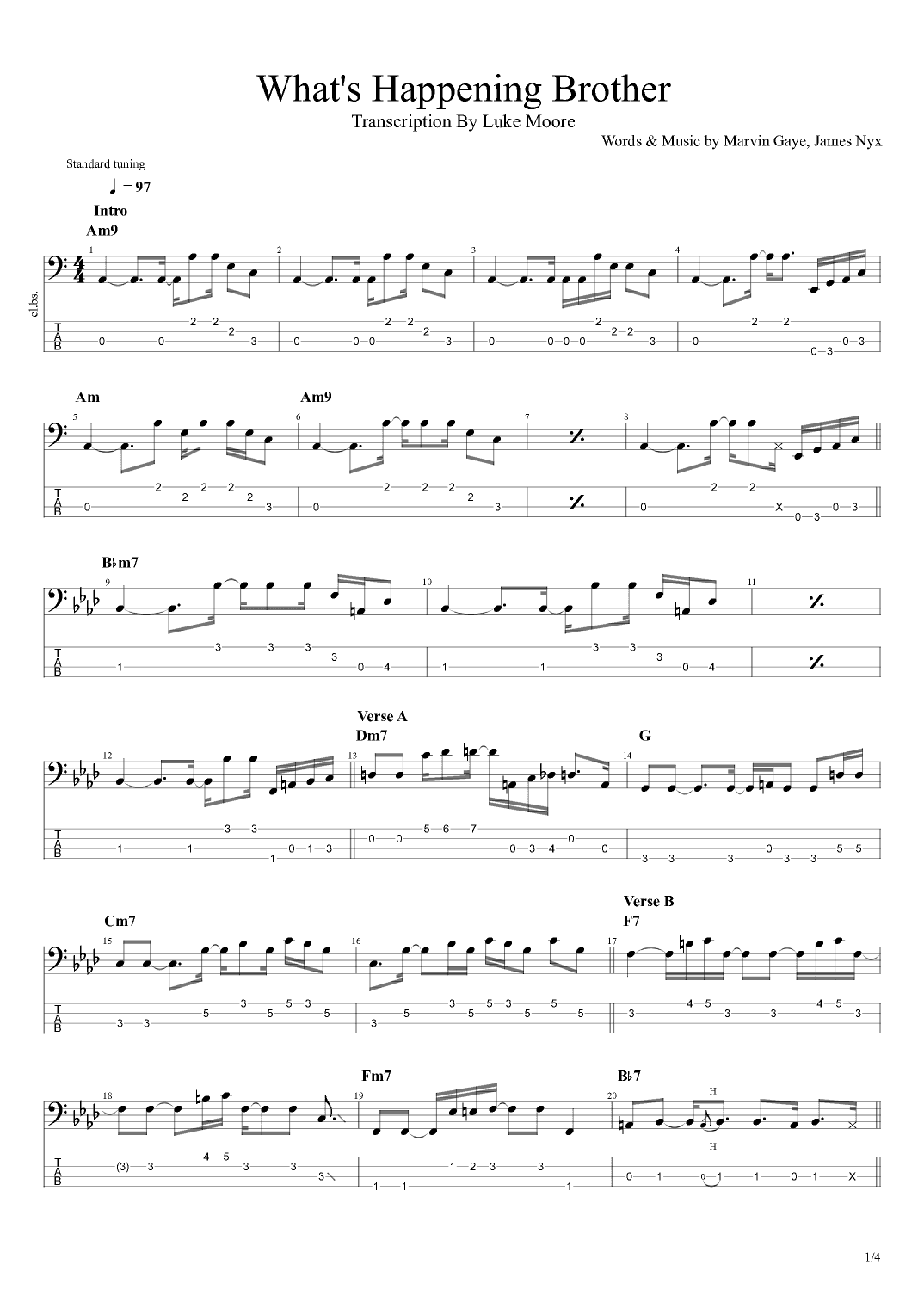 What's Happening Brother (arr. Luke Moore)