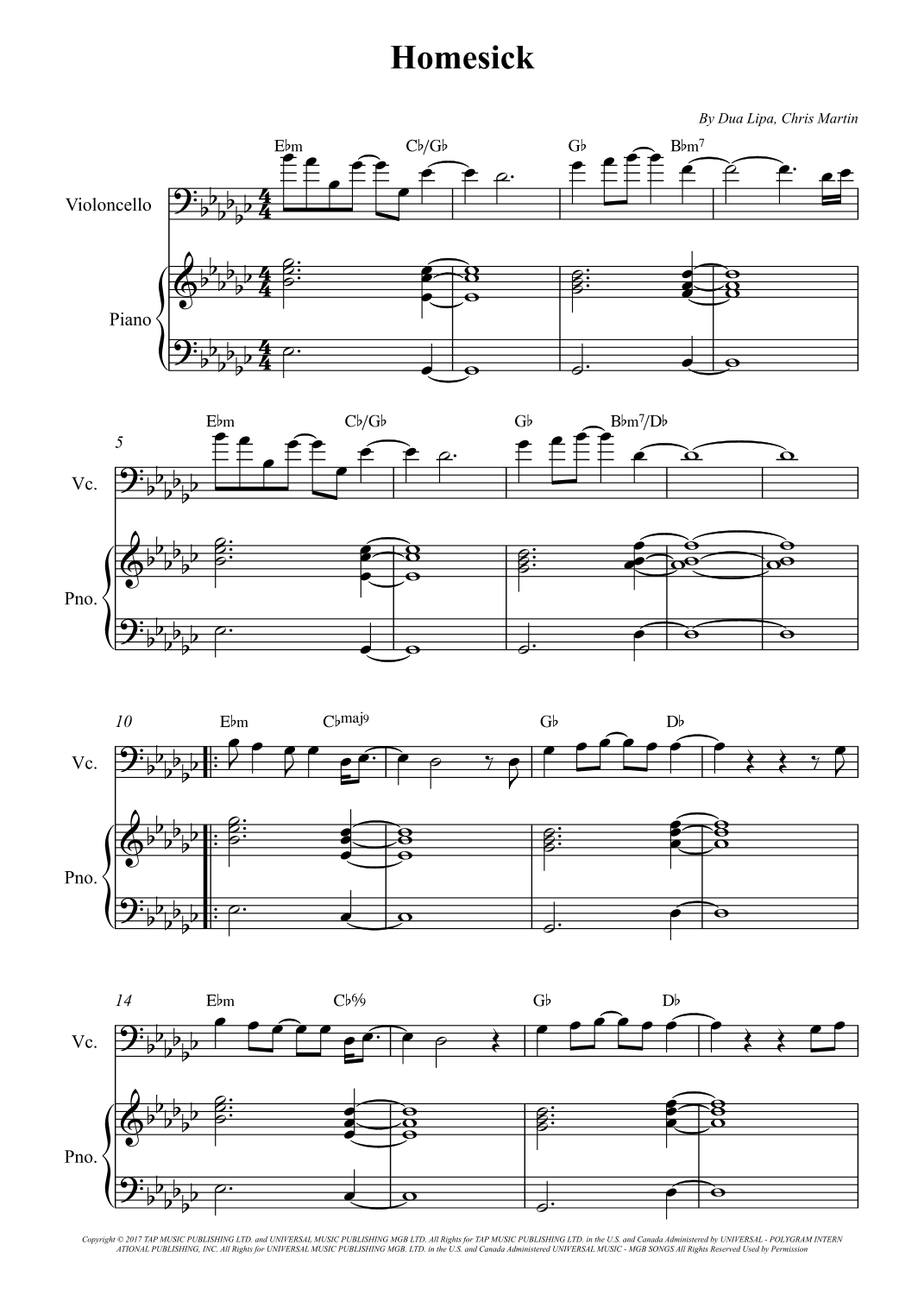 Homesick (arr. Wesley S. SIlva)