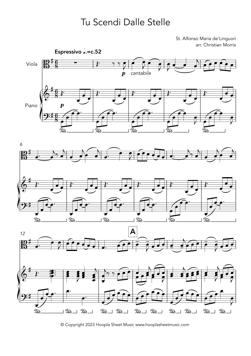 Tu Scendi Dalle Stelle (arr. Christian Morris)