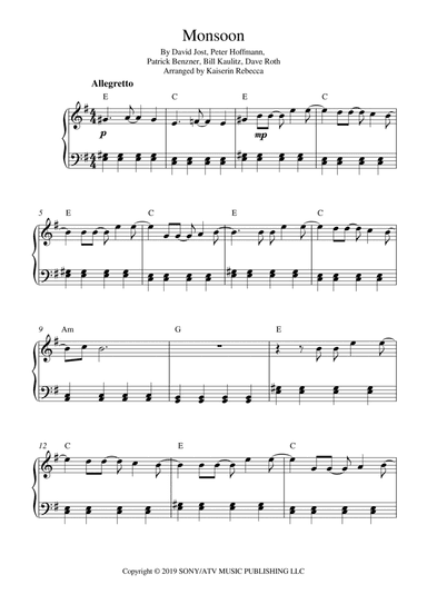 Monsoon (arr. Kaiserin Rebecca)