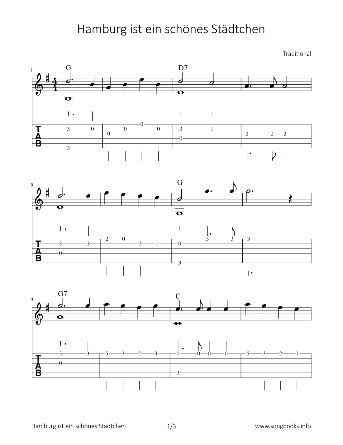 Hamburg ist ein schönes Städtchen (arr. Bettina Schipp)