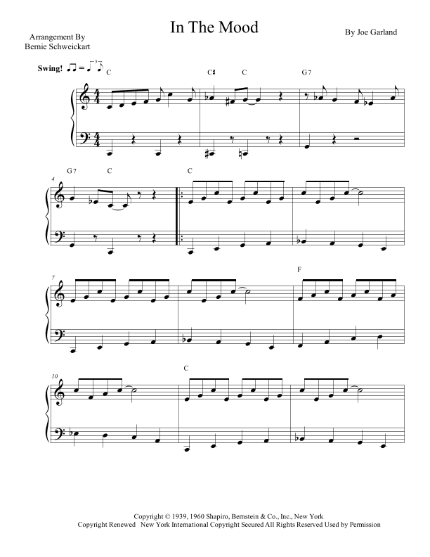 In The Mood (arr. Bernie Schweickart)