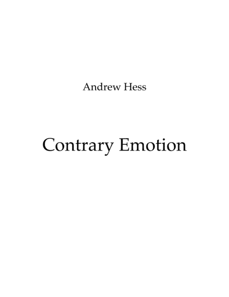 Contrary Emotion