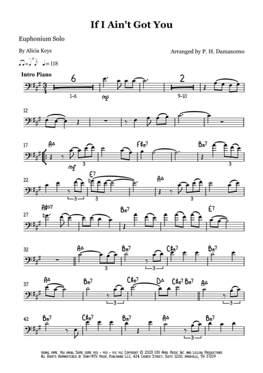 If I Ain't Got You (arr. P.H. Damasceno)