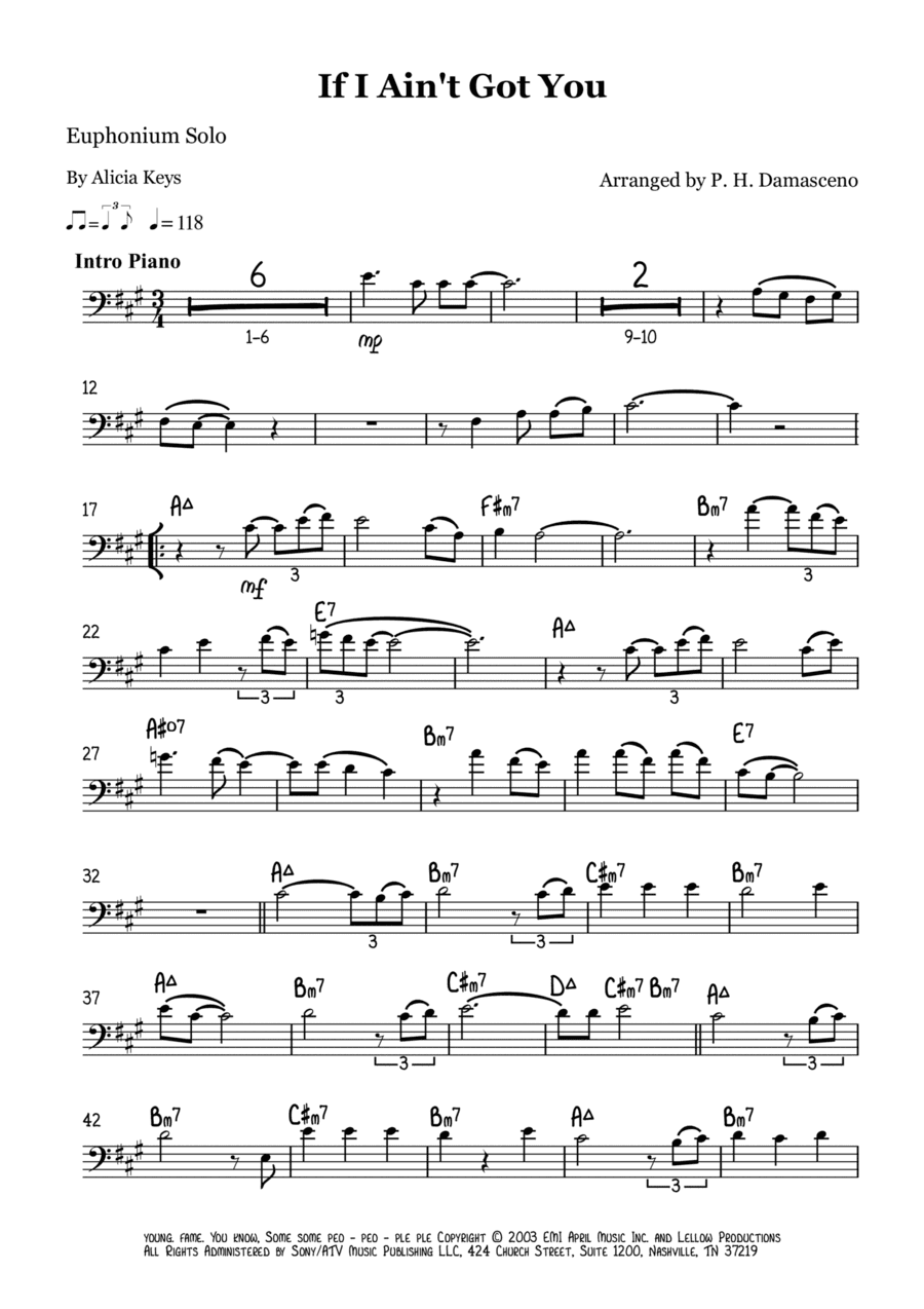 If I Ain't Got You (arr. P.H. Damasceno)