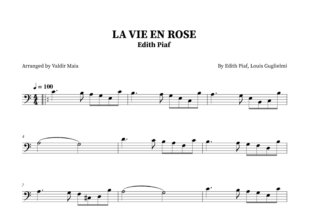 La Vie En Rose (arr. Valdir Maia)