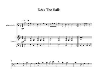 Deck The Halls (Cello + Piano) (arr. Digital Book Music)