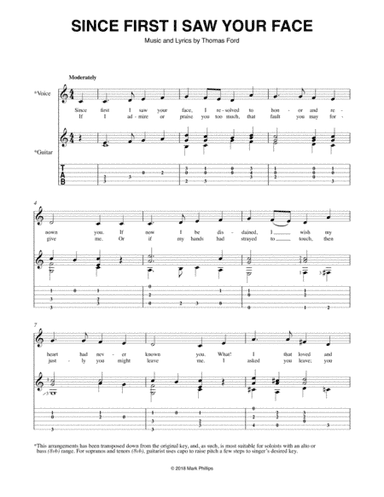 Since First I Saw Your Face (arr. Mark Phillips)