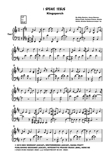 I Speak Jesus (arr. ezequiel zeferino edição)