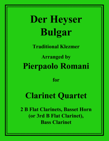 Klezmer - Der Heyser Bulgar (arr. Pierpaolo Romani)