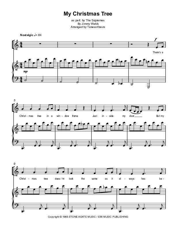 My Christmas Tree (arr. Tunescribers)