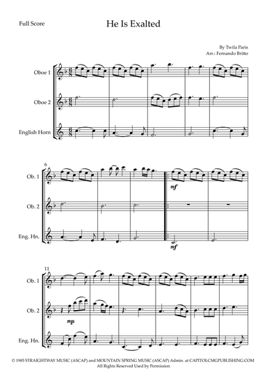 He Is Exalted (arr. Fernando Britto)