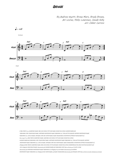 Grenade (arr. Cleber Correia)