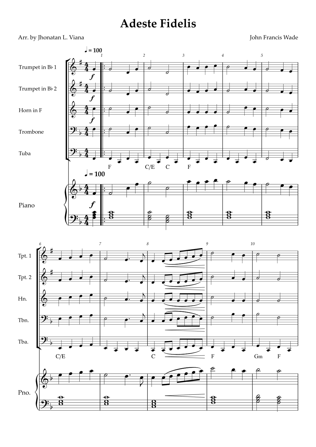 Adeste Fidelis (arr. Jhonatan Lucio Viana)
