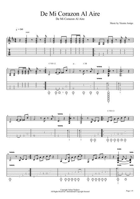 Vicente Amigo - De Mi Corazon Al Aire - 01 - De Mi Corazon Al Aire (arr. Adrian Teodorov)
