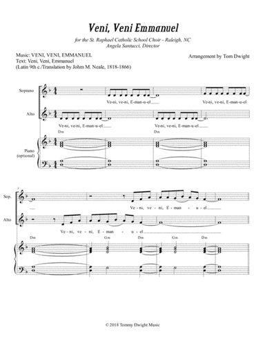Veni, Veni, Emmanuel (O Come, O Come, Emmanuel) (arr. Tom Dwight)