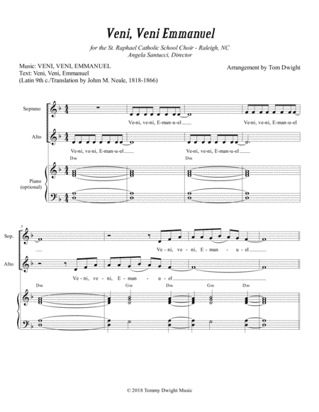 Veni, Veni, Emmanuel (O Come, O Come, Emmanuel) (arr. Tom Dwight)