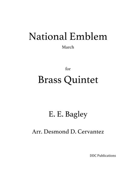 National Emblem (arr. Desmond D. Cervantez)