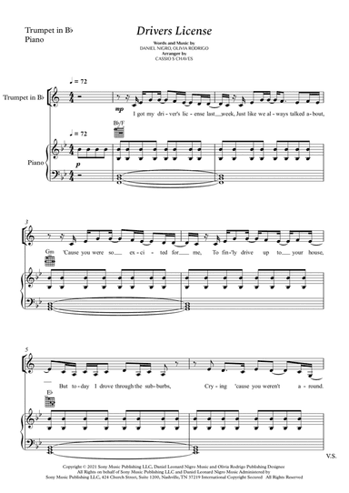 Drivers License (arr. Cássio Silva Chaves)