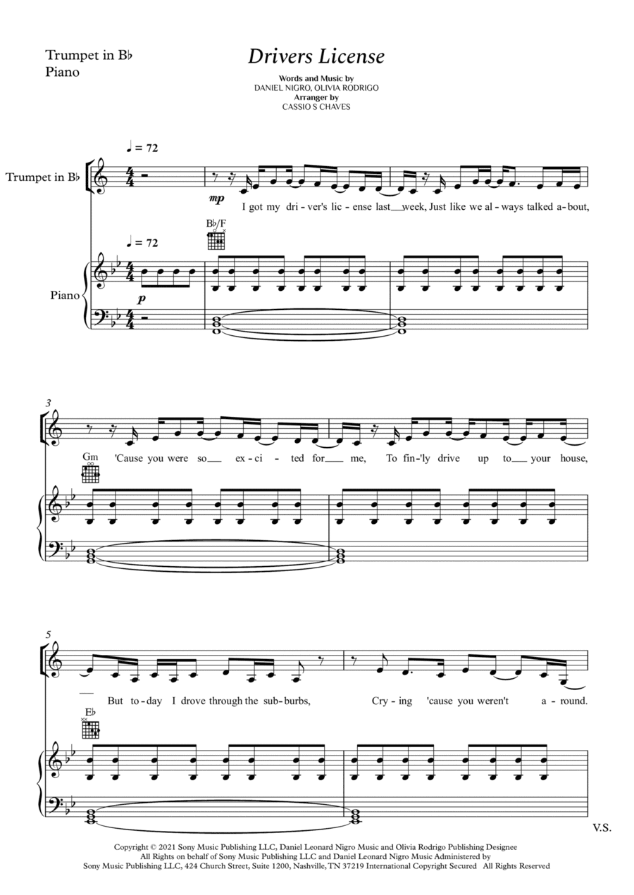 Drivers License (arr. Cássio Silva Chaves)