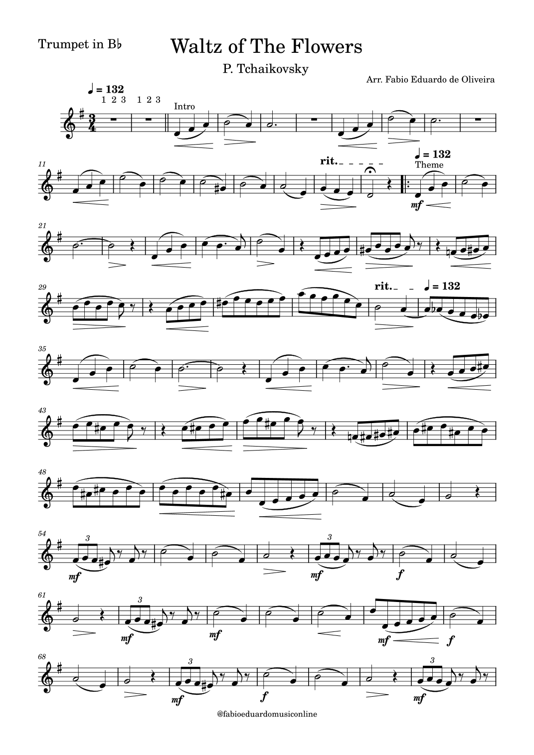 Waltz Of The Flowers (Tchaikovsky) - Easy Arrangement (arr. Fabio Eduardo de Oliveira)