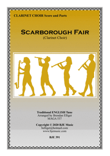 Scarborough Fair - Clarinet Choir Score and Parts PDF (arr. Brendan Elliget MAGA 537)