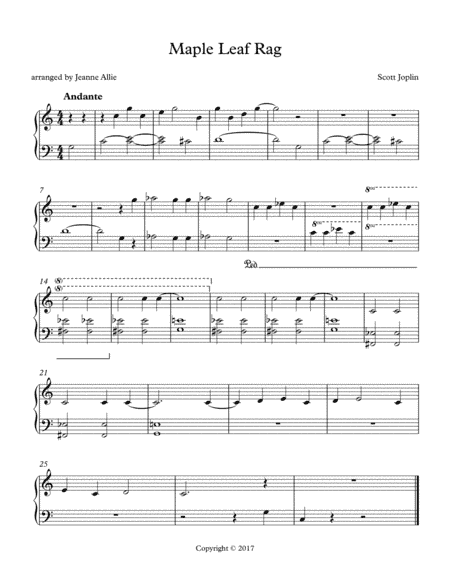 Maple Leaf Rag (arr. Jeanne Allie)