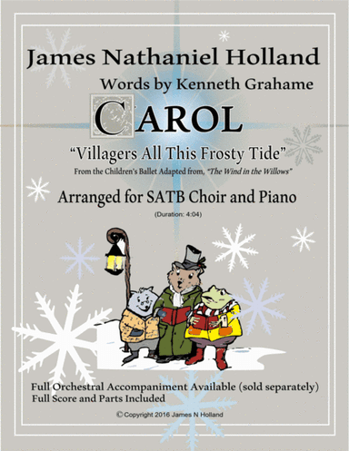 Carol, (Villagers All This Frosty Tide) arranged for SATB Chorus and Piano from The Wind in the Will